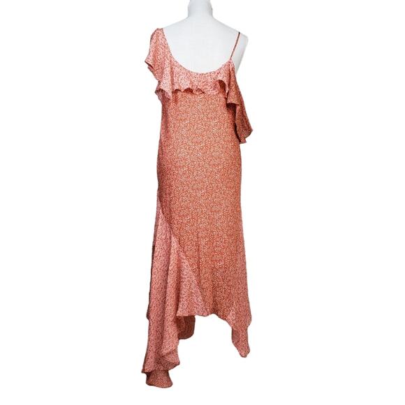 Joie Womens L Hacinthia Lined Asymmetrical Mix Sleeve Silk Dress New - Picture 4 of 15